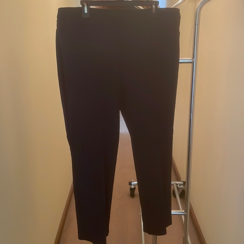 Christopher & Banks navy, twill dress pants with straight legs.  Size 16 short.